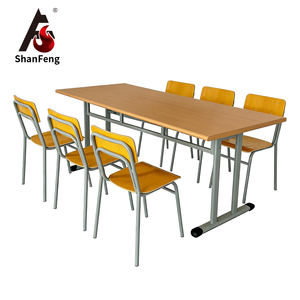Prix <span class=keywords><strong>de</strong></span> gros : Table d'étude scolaire 6 places pour bibliothèque, bureau <span class=keywords><strong>de</strong></span> <span class=keywords><strong>lecture</strong></span> en contreplaqué et chaises pour étudiants, certifiées CE - Product Image 1