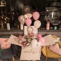 Boîte Surprise d'explosion 50x50x50cm, boîte Surprise de ballon de Confession, boîte Surprise de demande de cadeau de gâteau d'anniversaire pour petite amie boîte à fleurs