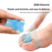 Nouveau Séparateur d'orteils SEBS à cinq trous, Correcteur d'hallux valgus et d'orteils superposés, Entretoise d'orteils, Disponible en gros
