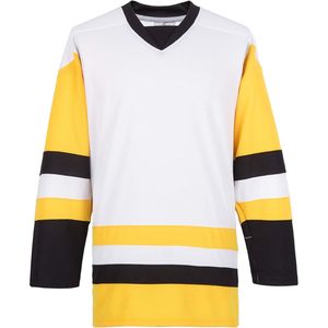 Maillot de hockey sur glace Ealer série H900 pour homme, blanc, jaune, noir, vêtements d'entraînement sublimés, séchage rapide, tissu 420g - Product Image 2