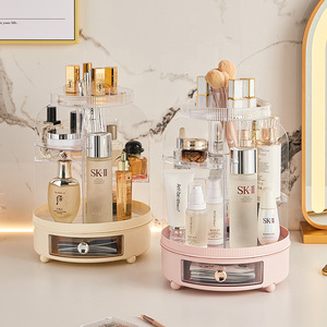 Boîte de maquillage de bureau de grande capacité Design classique Nouveaux cosmétiques rotatifs <span class=keywords><strong>Rangement</strong></span> <span class=keywords><strong>Rouge</strong></span> à lèvres Crayon à sourcils Coiffeuse <span class=keywords><strong>Rangement</strong></span> - Product Image 3