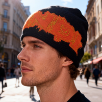 Bonnet réversible en acrylique jacquard Y2K personnalisé pour homme et femme, motif graphique streetwear, style bonnet court ou casquette de plage