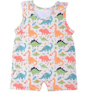 Mono de Verano Personalizable para Bebé Niño, Estampado de Tiburón, Chaleco con Broches, Pantalones Cortos, Tallas Grandes, Logotipo Personalizable de Fábrica para Niños Pequeños - Product Image 5