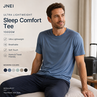 Camiseta JNEI para Hombre, 100gsm, Ultraligera, para Estar en Casa, Suave al Tacto, Transpirable, de Secado Rápido, para Viajar