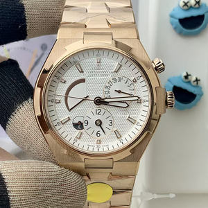 2026 High-end Luxury Mens Watch <b>Rose</b> Gold Integrated Bracelet White Dial <b>Top</b> Quality Self-winding GMT Dual Time Date Luminous - Product Image 1