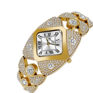 Orologio da <span class=keywords><strong>Donna</strong></span> <span class=keywords><strong>di</strong></span> <span class=keywords><strong>Marca</strong></span> <span class=keywords><strong>di</strong></span> Lusso con Diamanti, Design Retrò <span class=keywords><strong>di</strong></span> Alta Gamma, Movimento al Quarzo, Cinturino in Titanio e Quadrante con Lancette - Product Image 5