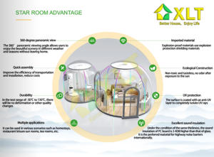 Maisons extérieures en dôme à bulles en polycarbonate transparent, imperméables et résistantes aux chocs pour jardin et patio - Product Image 6
