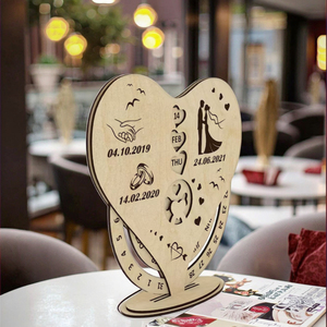 <span class=keywords><strong>Calendrier</strong></span> perpétuel <span class=keywords><strong>en</strong></span> <span class=keywords><strong>bois</strong></span> découpé au laser personnalisé <span class=keywords><strong>Calendrier</strong></span> <span class=keywords><strong>permanent</strong></span> pour la décoration de la Saint-Valentin - Product Image 1