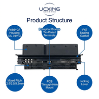 Connecteur ECU 284617-1 à 154 broches, angle droit 90 degrés, pas de 2,5, 3,5, 5,2 mm, PBT UL94 V-0, pour unité de commande moteur, OEM ODM personnalisé