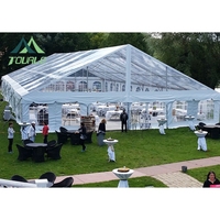 Tienda para eventos Toldo al aire libre Recepción Iglesia Almacén Banquete DE BODA Carpa transparente y blanca