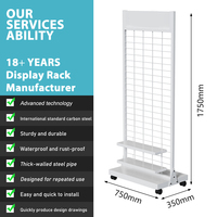 Présentoir mural rotatif en grille métallique double face Ruimei sur mesure pour magasin de détail