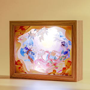 Arte <span class=keywords><strong>de</strong></span> Tallado en <span class=keywords><strong>Papel</strong></span> 3D con Iluminación LED <span class=keywords><strong>de</strong></span> Alta Calidad, con Caja <span class=keywords><strong>de</strong></span> Madera, Decoración para el Hogar y Luz Nocturna para Dormitorio, Ángel Hada - Product Image 4