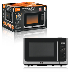 Horno Microondas Raf de 850W y 25L de Capacidad, Acero Inoxidable, Control Mecánico, Función de Grill, Fácil de Limpiar, Descongelación Inteligente, para el Hogar - Product Image 4