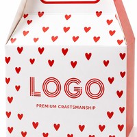 Caja de Embalaje para Pasteles de Cartón con Asa Troquelada, Impresa con Letras de Color Personalizado, Plegable, para Marca