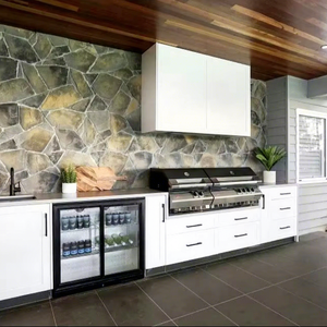 Gabinete Modular de Cocina para Barbacoa al Aire Libre de Acero Inoxidable JOYEDA con Grifo y Bisagras, Diseño Ignífugo para Camping y Parrillas de Pizza - Product Image 1