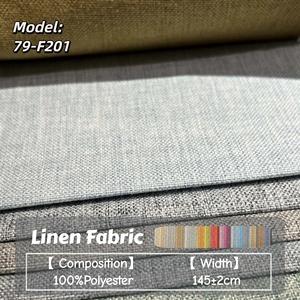 Home Textile Woven Medium-weight Plain-colored <strong>Sofa</strong> <strong>Fabric</strong> 100%Polyester Breathable PACoated Upholstery Linen Look <strong>Fabric</strong> - Product Image 2