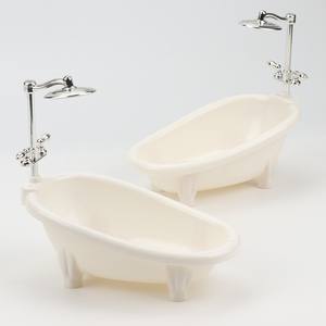 Ensemble de salle de bain miniature pour <span class=keywords><strong>maison</strong></span> de poupée 1:12, mini baignoire, toilette, lavabo, modèle pour enfants et adultes, jouet d'imitation pour <span class=keywords><strong>maison</strong></span> de poupée, accessoire - Product Image 1