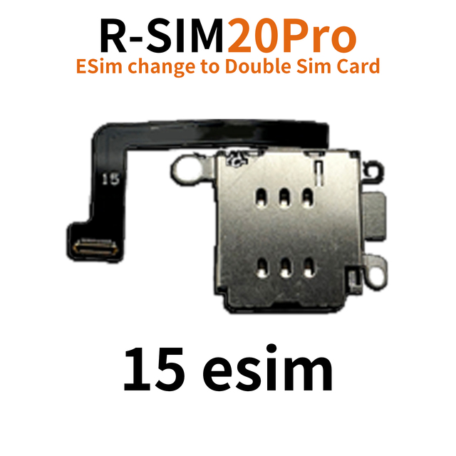 RSIM 20 PRO 15 Esim Card Slot Adapter for 12/13p/14pm/15Pro/16pro/17pm Single to Dual SIM ESIM China Origin