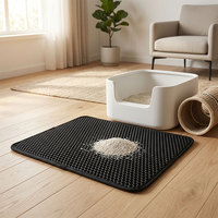 Tapis anti-dérapant double couche en mousse EVA écologique et recyclable pour attrape-litière de chat, personnalisable OEM/ODM, imperméable