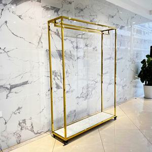 Estante de exhibición de ropa, accesorios de tienda de ropa, venta al por mayor de fábrica, estante de ropa nupcial con ruedas - Product Image 6