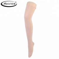 Chaussettes de compression montantes unisexe à bout fermé, personnalisées, 23-32 mmHg, en nylon et élasthanne, pour été et hiver, antibactériennes et respirantes