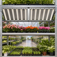 Lampe de culture LED à triple canal 1300W, pliable, à spectre polyvalent, luminosité réglable, réglage de la hauteur, pour grandes exploitations agricoles commerciales