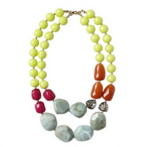 Best Quality Multilayer Beaded <b>Necklace</b> Women's Agate Resin Acrylic Party Jewelry Fashion Stylish <b>Statement</b> Piece for Woman - Product Image 1