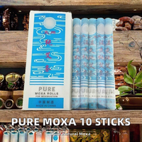 Bâtonnets et rouleaux de moxa pure de haute qualité (10 pièces/boîte) pour la moxibustion corporelle, soulage le stress