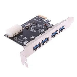 ओम 4 पोर्ट यूएसबी 3.0 pci-e विस्तार कार्ड pci एक्सप्रेस pcie usb 3.0 हब एडाप्टर 4-पोर्ट यूएसबी 3.0 नियंत्रक यूएसबी 3 0 pci