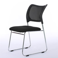 Vente en gros de pièces en cuir noir Formation commerciale Ordinateur de patron pas cher sans roues Chaises Chaises de bureau à vendre