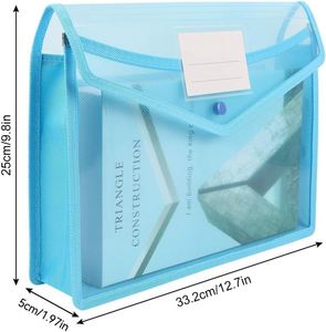 Plastic Envelopes A4 Size Waterproof Accordion <b>File</b> Pouch Snap Closure Office Organizer Expanding <b>File</b> Bag PVC <b>File</b> <b>Folder</b> - Product Image 3