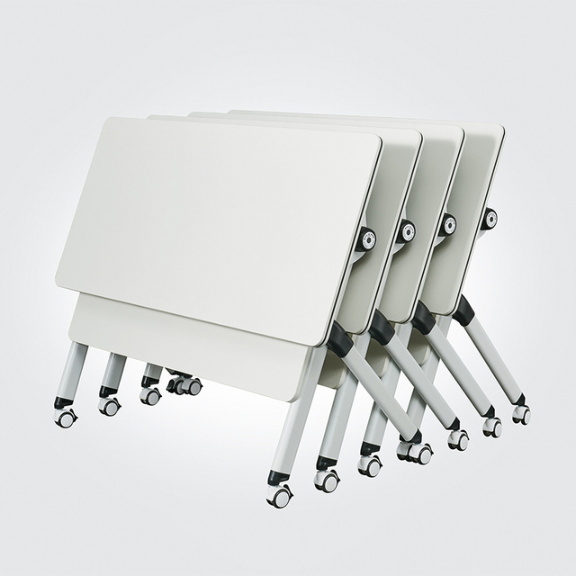 Zitai Modern Portable Office Computer Desk Convertible Folding Mobile School Conference Training Room Table