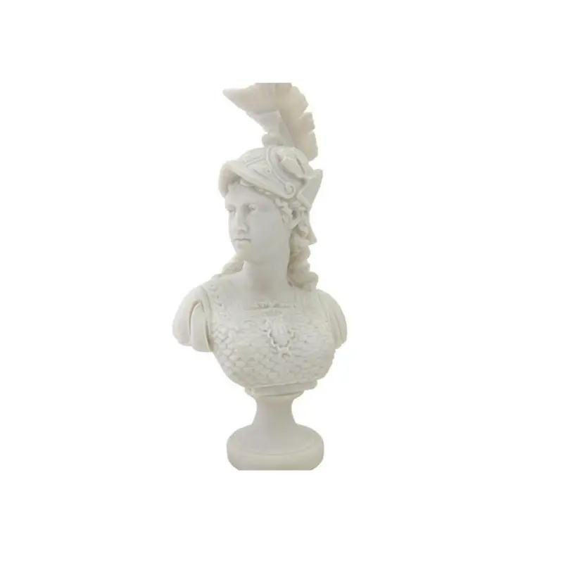 Polyresin marble finish Greek mythology Goddness Athena Bust