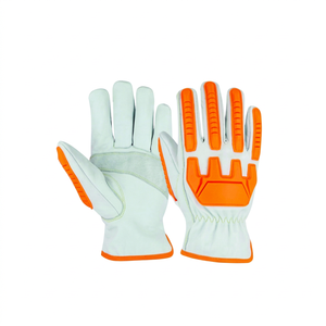 Guantes de nitrilo personalizados con logo, 10 mil, duraderos, con puño de seguridad, protección contra impactos y vibraciones TPR, nivel 1, transpirables - Product Image 1