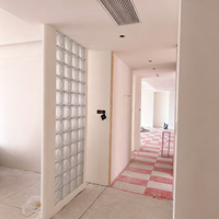 Brique de verre creuse moderne à motif soleil, en verre transparent, très vendue, pour projets de rénovation résidentielle