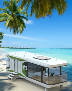 2025 nhà tiền chế điều khiển bằng giọng nói | cabin khung thép có thể mở rộng với kính thông minh-Vỏ văn phòng di động & biệt thự glamping - Product Image 3