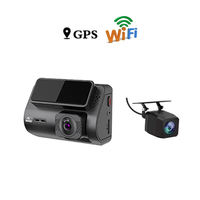 Caméra de recul pour voiture avec écran LCD double objectif 2 pouces 4k de haute qualité en gros, vision nocturne avec application Wifi DVR de voiture