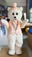 Costume de mascotte d'ours en peluche personnalisé Shengchi, costume de mascotte d'ours mignon pour adultes, costume de mascotte de couple de dessins animés pour fête