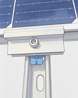 Serre-câbles intermédiaires et serre-câbles d'extrémité pour modules photovoltaïques en alliage d'aluminium fabriqués à Hebei