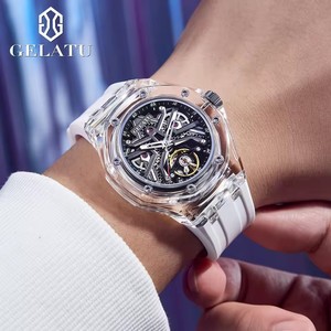 Montre mécanique automatique de luxe GELATU, tourbillon de haute qualité, acier inoxydable, résistance à l'eau 5 BAR, unisexe, livraison directe - Product Image 5