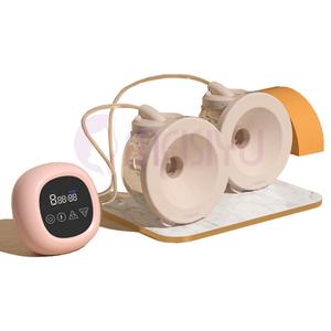 Ultra-thin Medical Grade Silicone <b>Battery</b> Powered Wearable Double Bra Breast <b>Pump</b> Massager Portable Household Use - Product Image 3