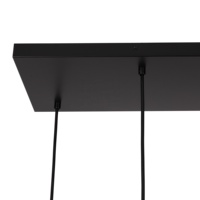 Lampes d'îlot de cuisine, lustre moderne en verre, suspension en verre ambré, base noire, lampe suspendue décorative pour restaurant