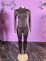 HR25038 Yeni 3 Parçalı Set Kadın Yoga Üstleri Spor Sütyeni Yüksek Belli Dikişsiz Tayt Esnek Spor Sütyeni Spor Salonu Takımı Kadın Seti