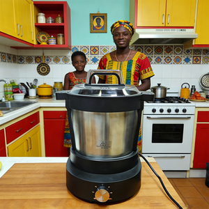 Máquina Eléctrica Doméstica de Acero Inoxidable de 6L para Preparar Fufu de Ghana, Licuadora de Yuca, Procesador de Alimentos - Product Image 6