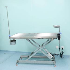 프리미엄 고품질 재사용 가능 조절식 304 스테인리스 스틸 수의학 수술대 (강아지 및 애완동물 진단 수술용) - Product Image 1