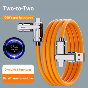 Soft Durable 4-in-1 Fast Charging Data Cable for IPhone16 Two-for- Two USB Type-C Flash Charging Transmission Line - Product Image 2