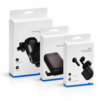 Personnaliser diverses boîtes d'emballage de produits, boîtes colorées pour supports de téléphone portable, boîtes en carton blanc avec trous de suspension