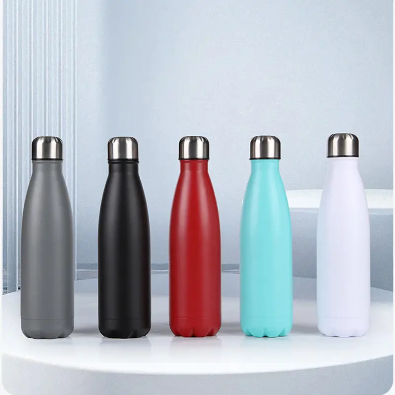 Nueva tendencia, producto, botella de agua con forma de Cola de acero inoxidable, botella aislada de doble pared con logotipo personalizado de alta calidad