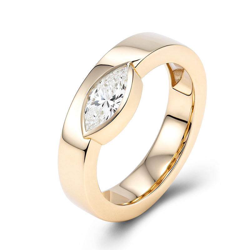 แหวนเพชรโมอิสซาไนต์ทองแท้ 14k