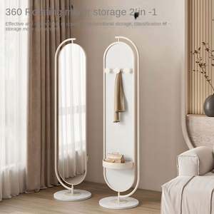 2025 espejo de piso de longitud completa Ins personalizado moderno giratorio para sala de estar vestidor Internet celebridad hogar artículo de tendencia - Product Image 2
